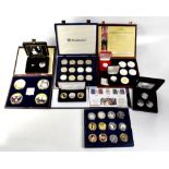 Various collectors' coins commemorating Queen Elizabeth II,