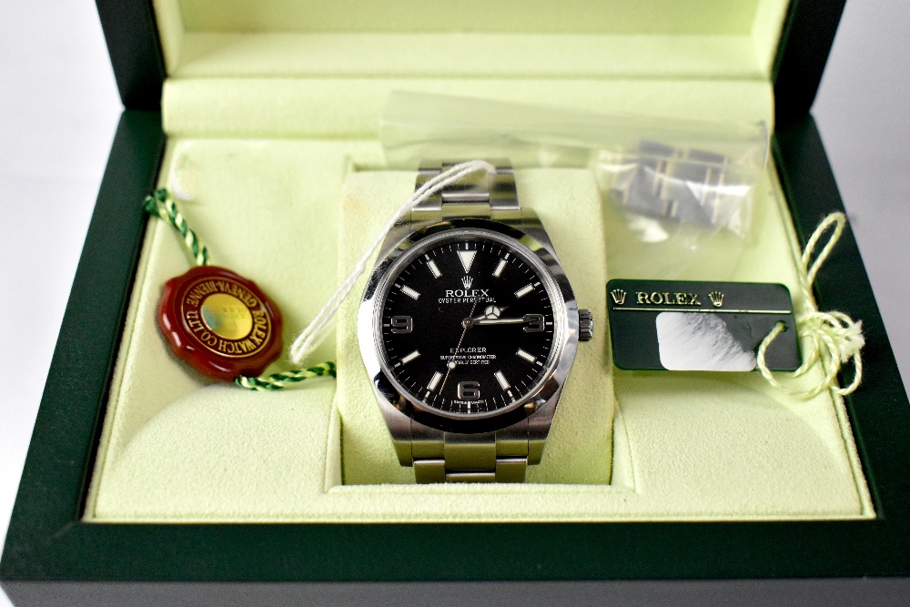 ROLEX; a gentlemen's Oyster Perpetual wristwatch, series no.QY808442, boxed with paperwork. - Image 2 of 4