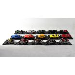 ATLAS EDITIONS; sixteen 1:24 scale diecast model classic motorbikes,