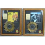 Two framed 'Million Seller Award' reproduction montages,