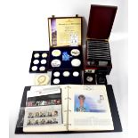 Various commemorative coin sets and part sets,