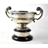 A George V hallmarked silver trophy with