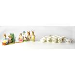 Four Beswick Beatrix Potter figures comprising 'Cecily Parsley', 'Mr Benjamin Bunny',