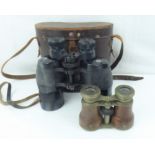 A pair of Ross London 12x40 Solarross binoculars in leather case,