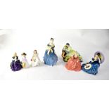 ROYAL DOULTON; six figures of ladies, comprising HN2704 'Pensive Moments', HN2810 'Solitude',