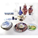 Various ceramics, to include a Japanese charger, Royal Copenhagen pin dishes,