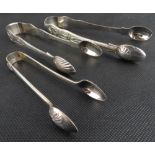 Two pairs of Victorian hallmarked silver