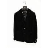 A black velvet evening jacket by Chester Barrie of Savile Row, size 38R.