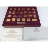 HALLMARK REPLICAS LTD; a cased Empire Collection comprising twenty-five silver gilt replica stamps,