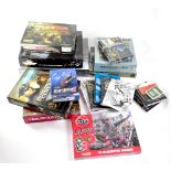Various war and battle related boardgames, strategy games, game booklets and CDs, etc,