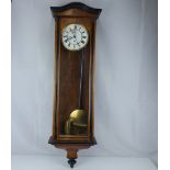 A late 19th/early 20th century German Vienna-style regulator wall clock,