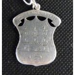 A 1931 Kilkenny Irish Boxing Tournament hallmarked silver prize fob, length 3.5cm, approx 0.3ozt.