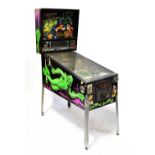 A Bally 'Creature from the Black Lagoon in 3D' pinball machine, approx 190 x 73 x 133cm.