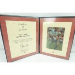 THE WESTMINSTER COLLECTION; a Gary Lineker signed action photo, with certificate of guarantee,