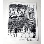 CELTIC; a Lisbon Lions 1967 black and white photograph bearing the signatures of Billy McNeil,