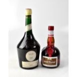 A bottle of Benedictine liqueur, 1l and a bottle of Grand Marnier liqueur, 50 ml (2).