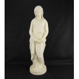 COPELAND; a 19th century large Parian figure, 'Maidenhood', height 54cm.