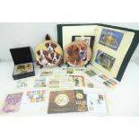 Various mixed collectibles to include first day stamp and coin covers including Harry Potter, Queen,