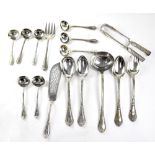 Sixteen pieces of silver plated cutlery,