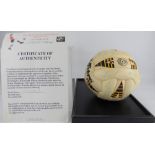 MANCHESTER UNITED FC; a 1990/91 Mitre Delta Cosmic team signed football,