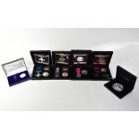 Five Bradford Exchange silver commemorative medal and coin sets, comprising 'The Victoria Cross',