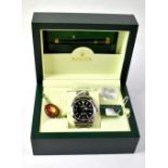 ROLEX; a gentlemen's Oyster Perpetual wristwatch, series no.QY808442, boxed with paperwork.