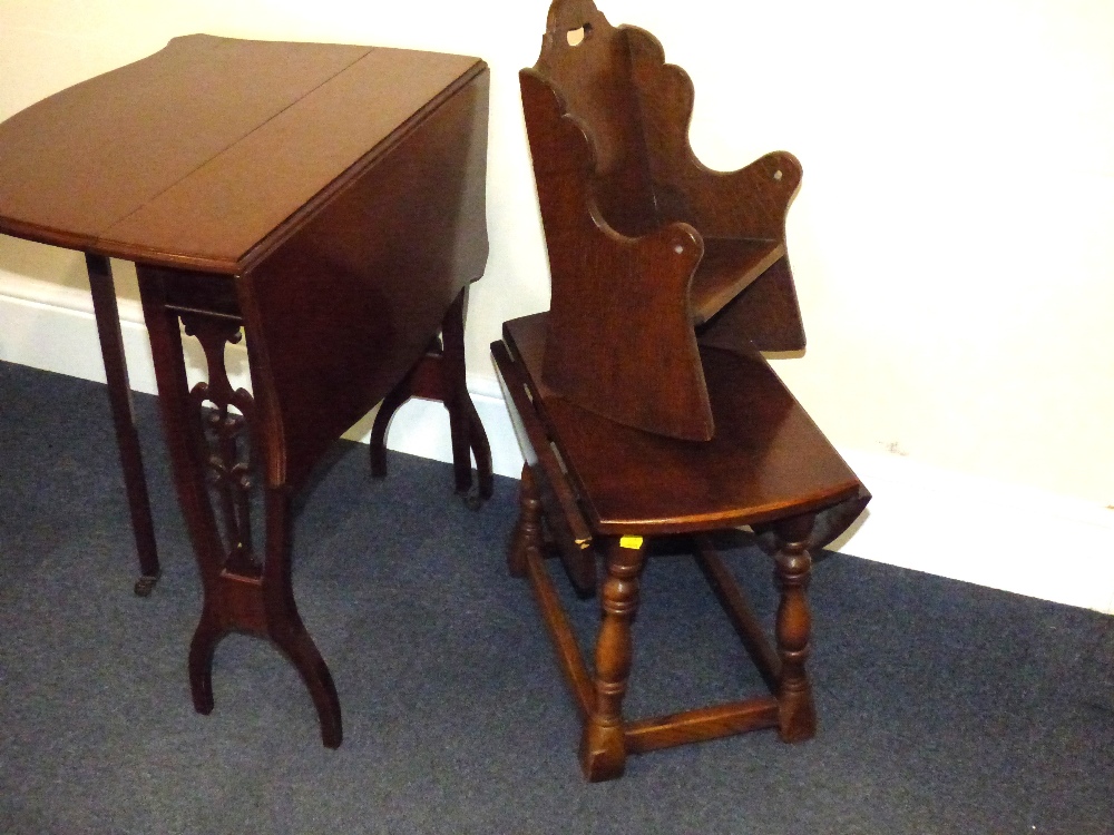 A reproduction mahogany Sutherland table, 68 x 68cm, - Image 2 of 2