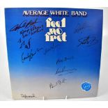 AVERAGE WHITE BAND; 'Feel No Fret', an album bearing numerous signatures to the front and back.