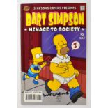 THE SIMPSONS; 'Bart Simpson Menace to Society', comic bearing the signature of Matt Groening.