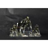 SWAROVSKI; an SCS group of three gorillas from the 'Endagered Wildlife Series 2009',