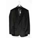 A black velvet evening jacket by Samuel Windsor Formal Wear, size 38R.