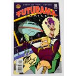 FUTURAMA; a comic bearing the signature of Billy West.