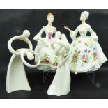 ROYAL DOULTON; two porcelain figures HN2468 'Diana' and HN3221 'Country Rose',