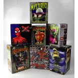 MARVEL; four boxed mini bust figures from the Spider-Man storyline, comprising 'The Green Goblin',