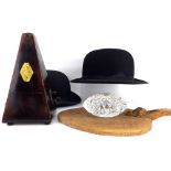 Various collectibles to include two bowler hats, one by Dunn & Co, size 7 1/4, the other by Hayter,