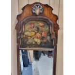 A 19th century walnut pier mirror,