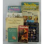 Eight books relating to sea shells, to include 'Sea Shells of the World', 'Australian Sea Shells',