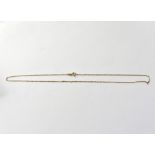 A 9ct thin necklace, length 48cm, approx