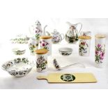 PORTMEIRION; a quantity of 'Botanical' ware items, to include covered canisters, teapot, coffee pot,