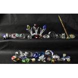 SWAROVSKI; various crystal ornaments, some boxed, to include paperweights,