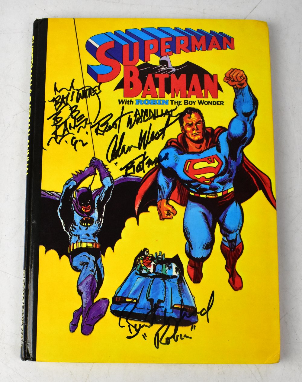 DC COMICS; 'Superman & Batman Annual', signed Burt Ward, and Adam West,.