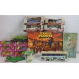 Various collectible toys and toy-related items to include an Airfix 'Famous Women of History Queen