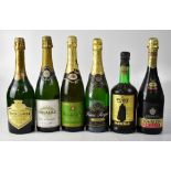 Five bottles of sparkling wine to include Roche Lacoura, Pigalle and Prinz Royal,