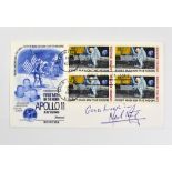 SPACE EXPLORATION; a first day cover bearing the signature of Neil Armstrong.
