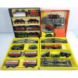 HORNBY; four boxed O gauge train sets, M1 Goods set, No.20 goods set and two No.