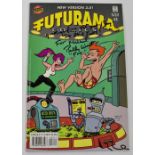 FUTURAMA; a comic bearing the signature of Billy West.