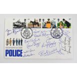 GREAT TRAIN ROBBERY; a Police first day cover bearing several signatures, to include Ronnie Biggs,