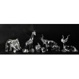 SWAROVSKI; a group of animals from the African Continent comprising, elephants, a giraffe,