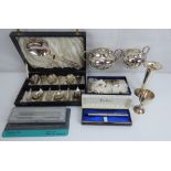 Various mixed collectibles to include two Parker pens, a hallmarked silver egg cup,