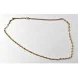 A 9ct gold belcher link necklace, length 52cm, approx 7.8g.